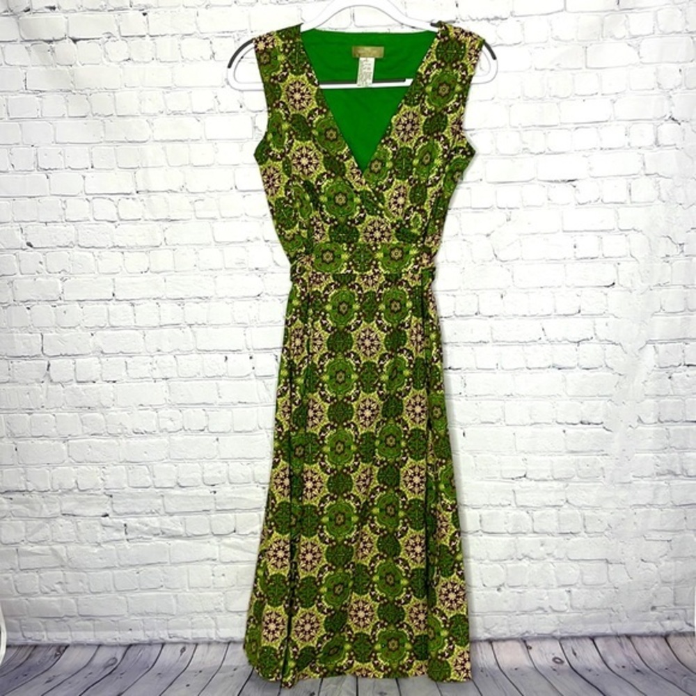 The Territory Ahead Green Floral Midi Dress